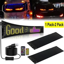 USB LED Car RGB Display Screen Flexible Sign Scrolling Message APP Programmable