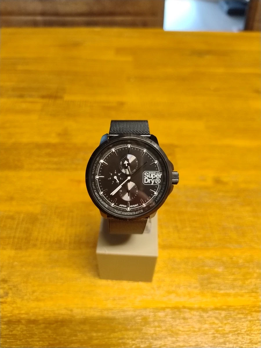 Superdry Orologio Uomo SYG244U, Quadrante Bianco, Cinturino In Silicone Blu, Movimento Analogico - 3