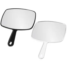 Chunful 2 Pcs Large Hand Mirror Handheld Mirror with Handle and Hanging Hole ...