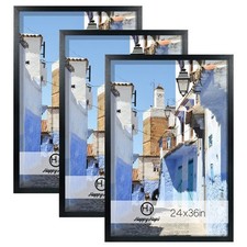 24x36 Poster Frame, Black Picture Frame for Wall Gallery, Vertically and Hori...