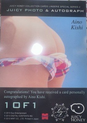 2013 Juicy Honey Lingerie Special Series 2 Aion Kishi 1/1 Juicy Photo Autograph 
