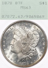 1878 8 TF $1 PCGS MS63 Rattler OGH Morgan Silver Dollar VAM-4