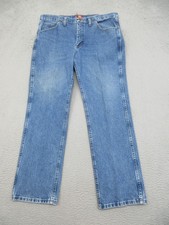 Wrangler 36MWZDS Slim Fit Jeans Mens 36x30 Blue Medium Wash Western Cowboy Denim