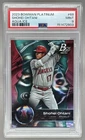 151472603 Shohei Ohtani 2023 Bowman Platinum #68 Aqua Ice Foil /250 PSA 9