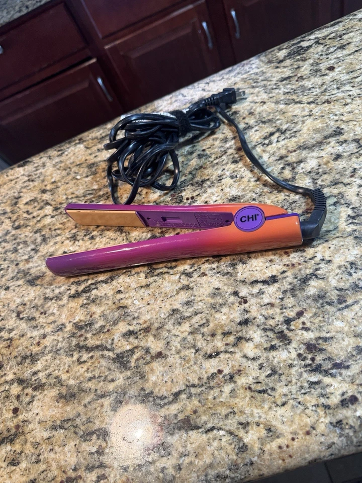 Ferro plano de cerâmica Chi Color-Splash 1 polegada rosa e laranja - Imagem 4 de 4