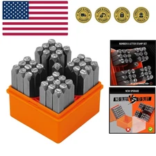37-Piece Number and Letter Stamp Set 1/4 6mm A-Z & 0-9 + Stars Punch Perfect ...