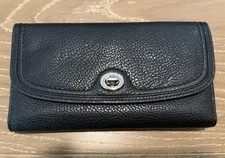 coach Turnlock Slim Envelope Wallet In Smooth Leather black new with tags