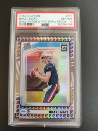 2024 Donruss Optic Preview Drake Maye  - Football Emoji - Rated Rookie PSA 10