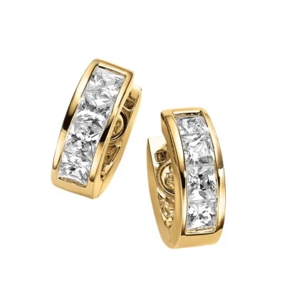 Creolen vergoldet mit Swarovski Kristall MAGNETIX Style Magnetschmuck -4you #833