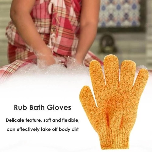 2PC Exfoliating Gloves Bath Shower Spa Body Hand Scrub Mitt Towel Massage - Picture 8 of 18