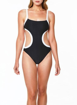 Sanctuary L56509 Women's Snake Bite Mod Monokini One Piece Swimsuit Size XS