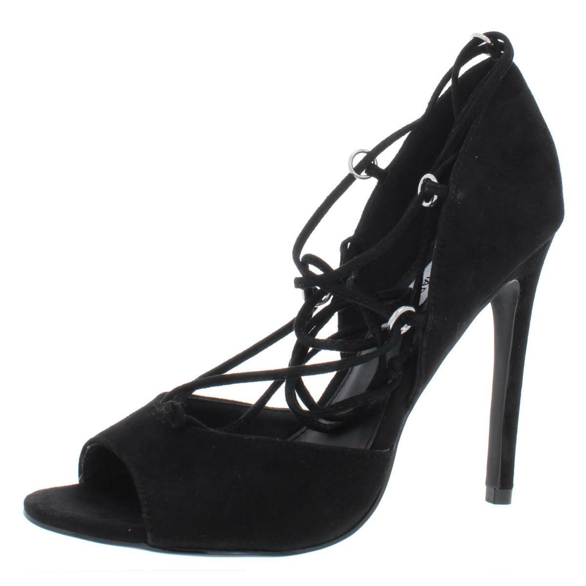 steve madden black lace up heels