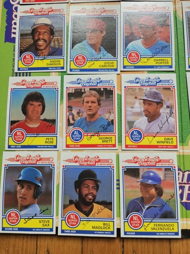 Vintage 1984 Milton Bradley Championship Baseball board game 30 Cards  - Picture 12 of 13