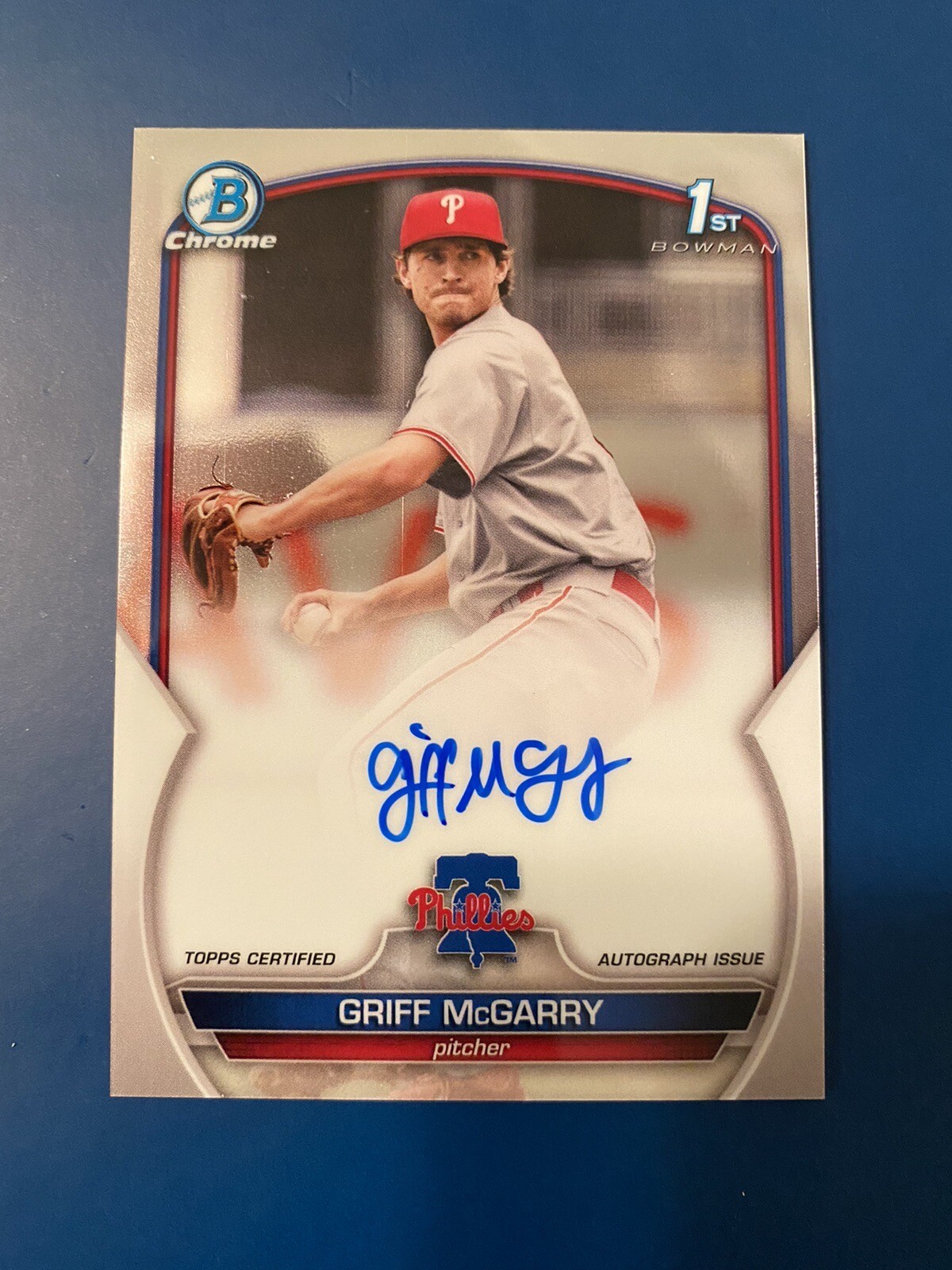 2023 Bowman Chrome 1st Griff McGarry Auto Phillies Autograph Baseball