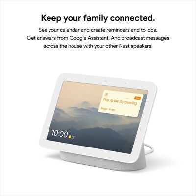 Nest Hub Smart Display with Google Assistant (2nd Gen) - CHALK