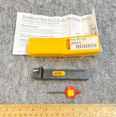 Sandvik Coromant Indexable Tool Holder T-MAX R166.4FG-123B 3/4'' NEW!