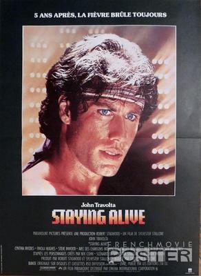 STAYING ALIVE - STALLONE / TRAVOLTA / DANCE / BEE GEES - ORIGINAL FRANZÖSISCH...