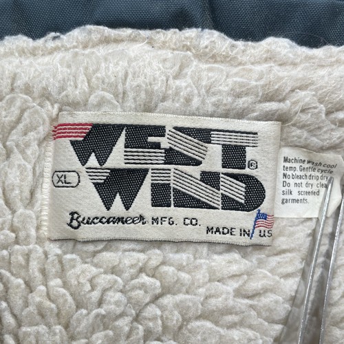 Vintage West Wind Buccaneer Jacket Men XL Green Barn Chore Fleece Lined Workwear - Picture 2 of 10