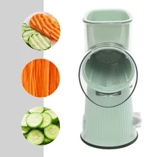 3 In 1 Vegetable Fruit Slicer Cutter Shredder Food Manual Rotary Grater Chopper
