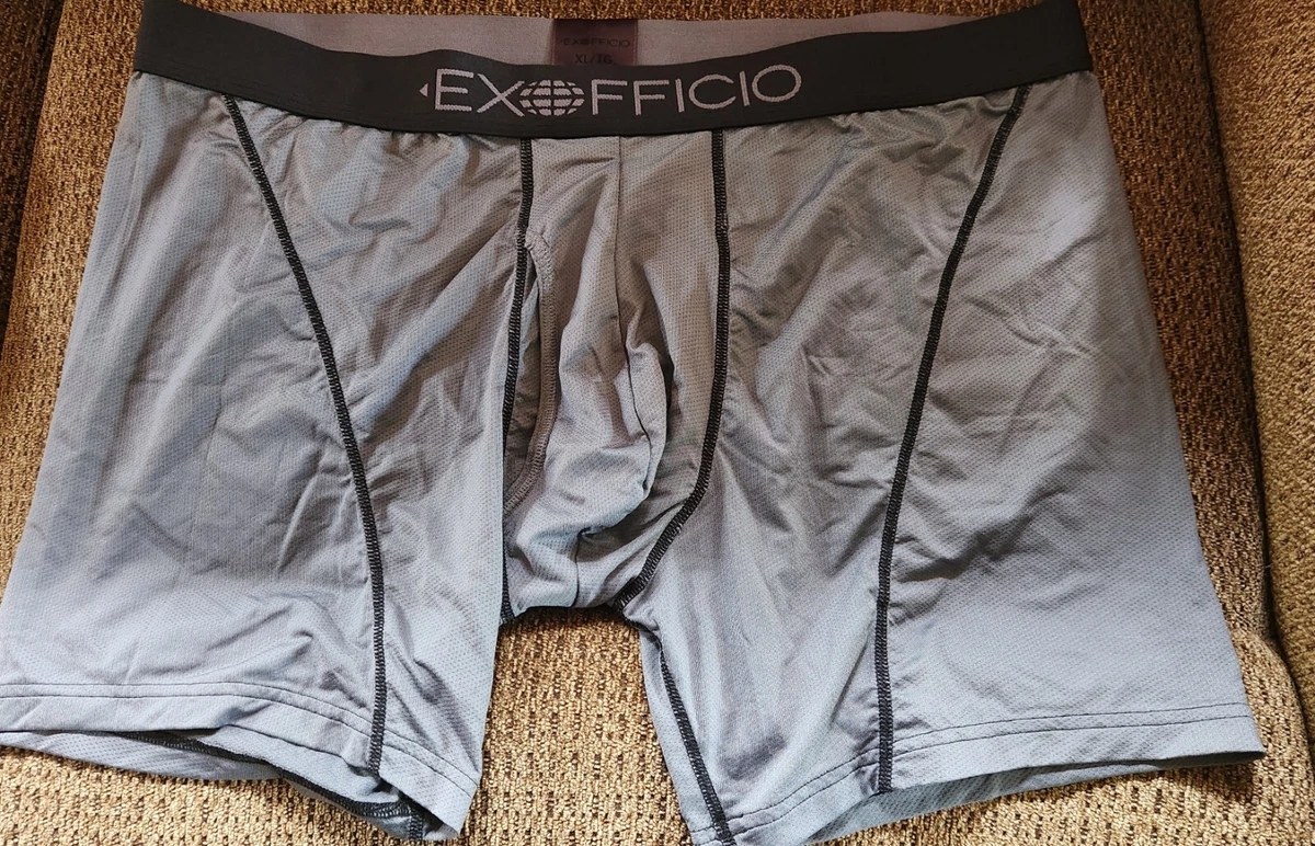 NEW Exofficio Gray Travel Boxers Underwear Men's Size XL