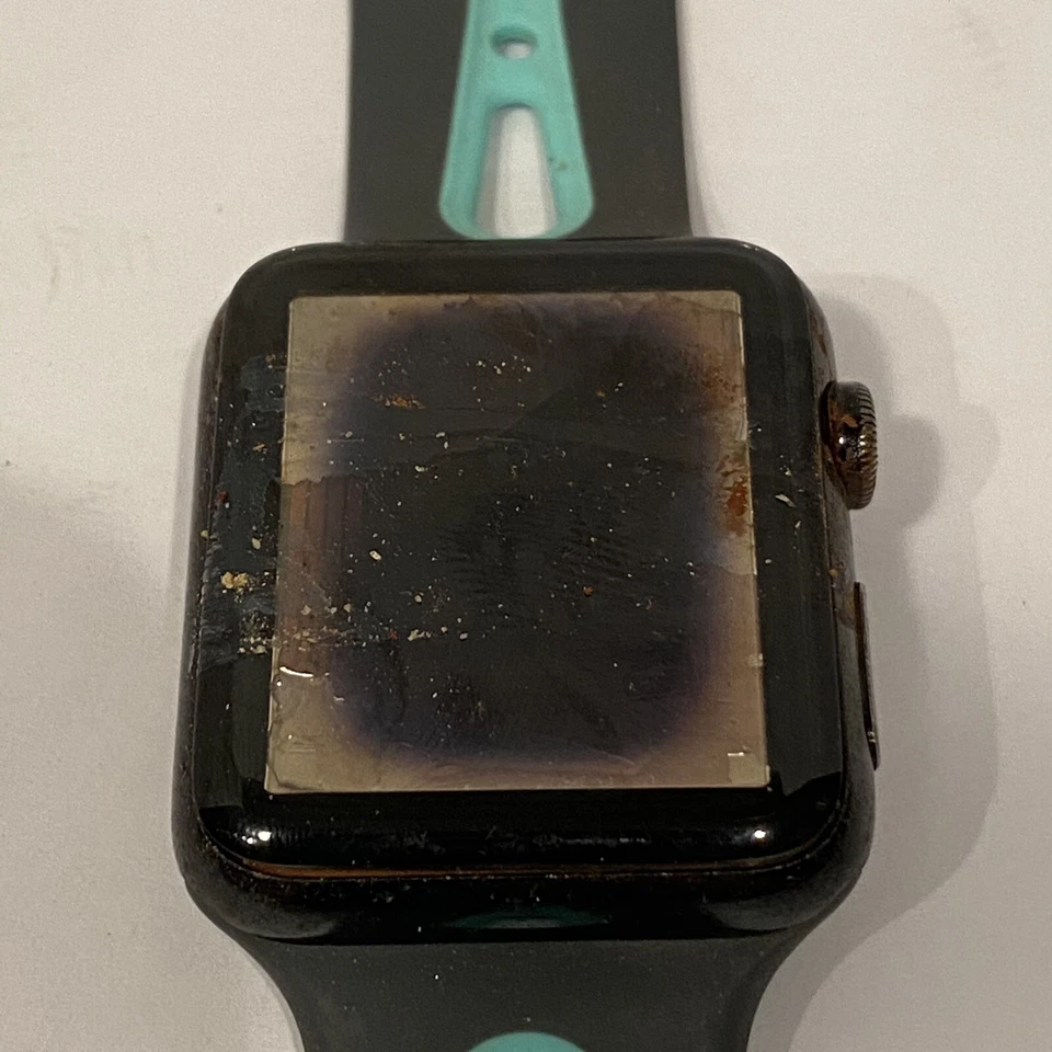 Original Apple Watch 42mm Caja Acero Inoxidable, Parte Trasera Cerámica - PARA REPUESTOS Foto 3 de 4
