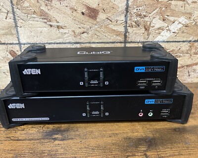 Aten CS1782A 2-Port USB DVI Dual Link KVMP Switch and Aten CubiQ