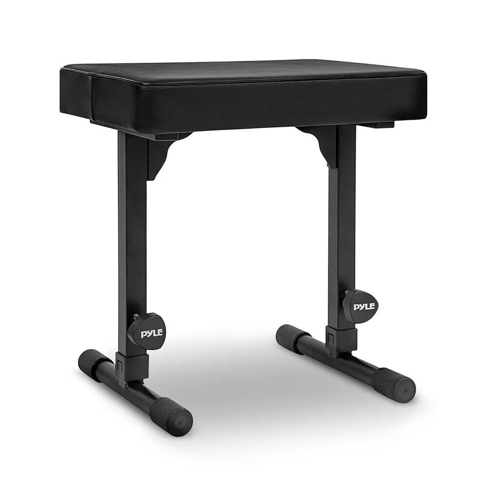 Pyle Adjustable Piano Bench Keyboard Seat Portable Stool w