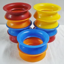 10 Hand Fishing Reels Cuban YO YO'S 6.5" Kite Reel USA MADE Mixed Colors Plastic