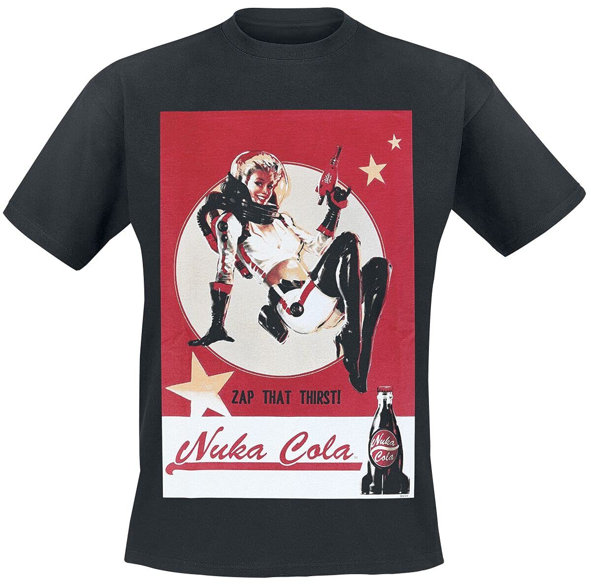 Fallout Nuka Cola Lady Maglietta Uomo M Nero