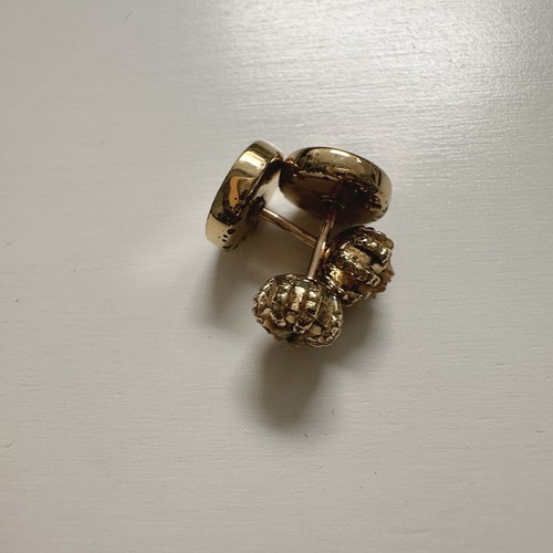 Vintage Juicy Couture Gold Logo Earrings Pair + Single Crystal Pave Heart Studs - Picture 10 of 13