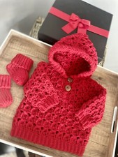 baby crochet cardigan vintage 0-3 Months. Christmas Gift