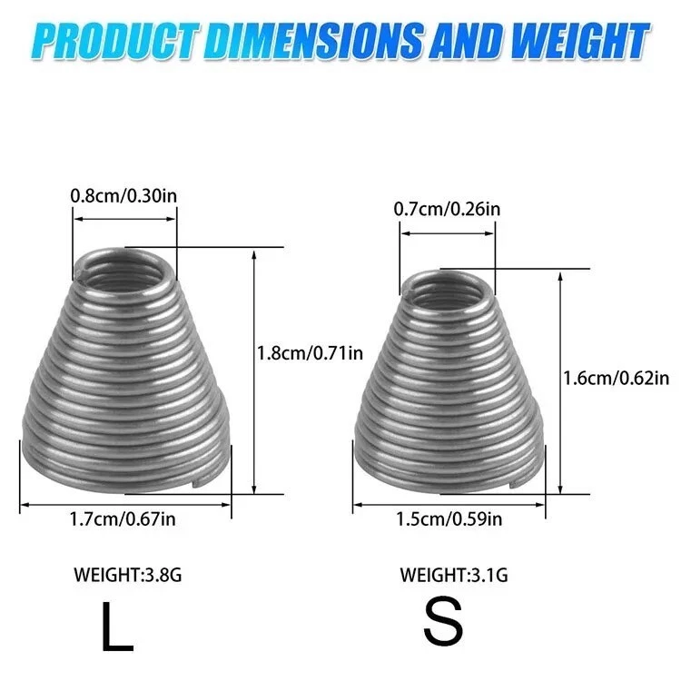 10xStainless Steel Nose Cone Springs For Trolling Baits Mackeral Tuna Aus Seller - image 2 of 2