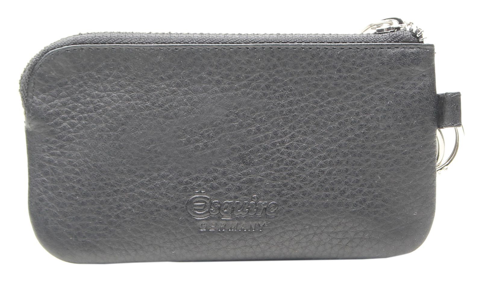 Esquire Texas Key Case with Zip Black
