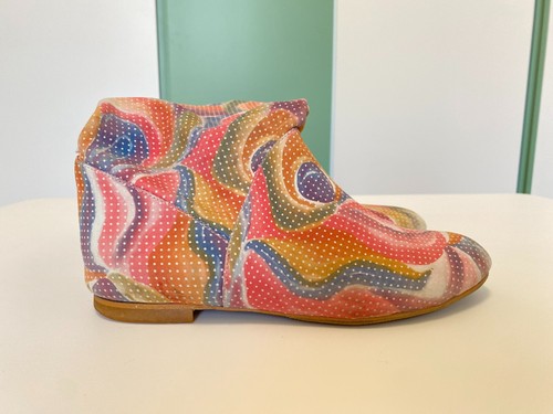 Stivali da donna al ginocchio in pelle scamosciata multicolore n. 36 - Foto 4 di 8
