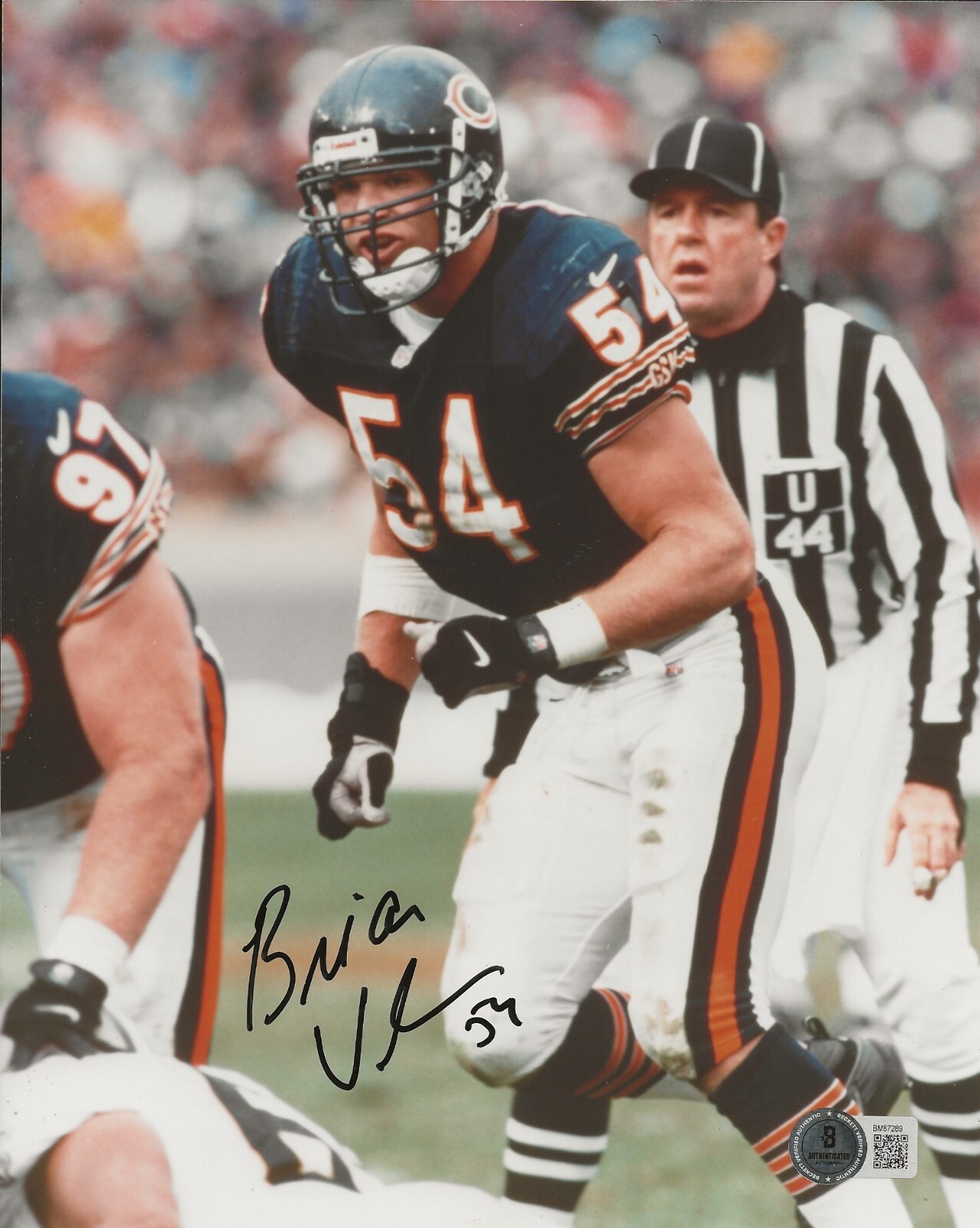 Brian Urlacher Autographed Signed Chicago Bears 8x10 photo Early Sig Beckett 