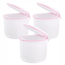 3PC Mesh Laundry Bra Wash Bags Lingerie Bras Underwear Stocking Travel Zipped
