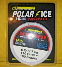 HT Fishing ICE RED PREMIUM ICE LINE POLAR ICE MONO 6LB X 110 YDS