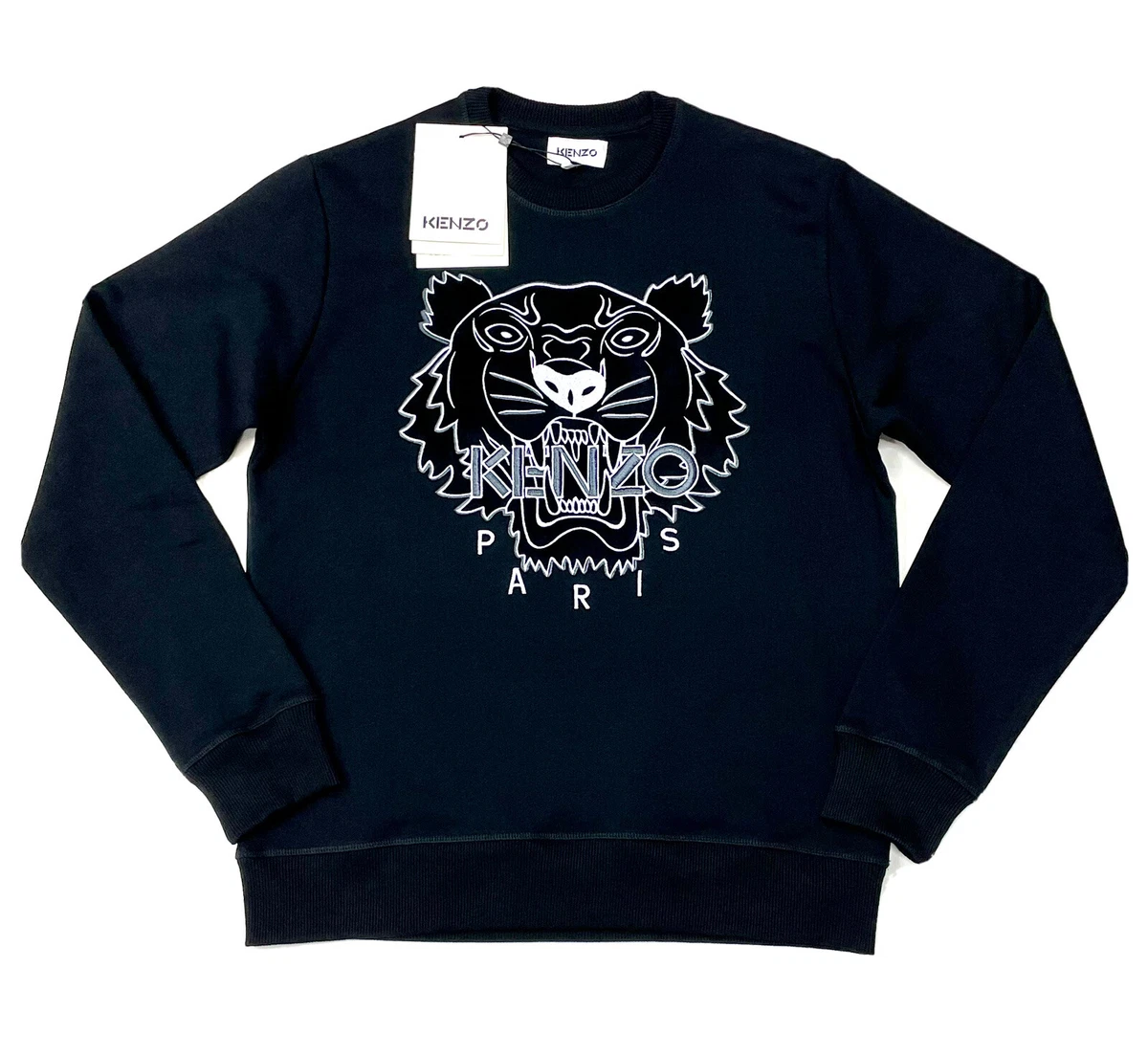 Kenzo Men s Festive Tiger Original Crew Sweatshirt In Black