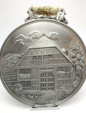 WMF Zinn Wandteller Sammelteller Bauernhaus Westfalen 16 cm Durchmesser
