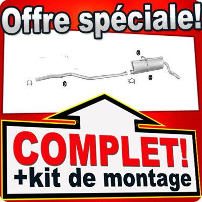 Ligne D'échappement Complète Avec Catalyseur Pour Citroën Berlingo/Peugeot Partner 1.9D (2002-2008) - Neuf