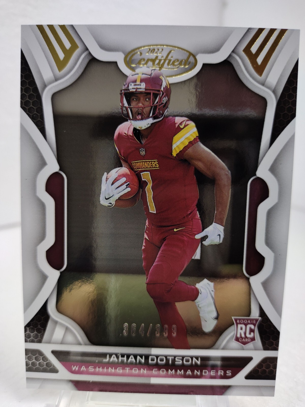 JAHAN DOTSON #/399 Base 2022 Panini Certified ROOKIE #114 Washington Commanders