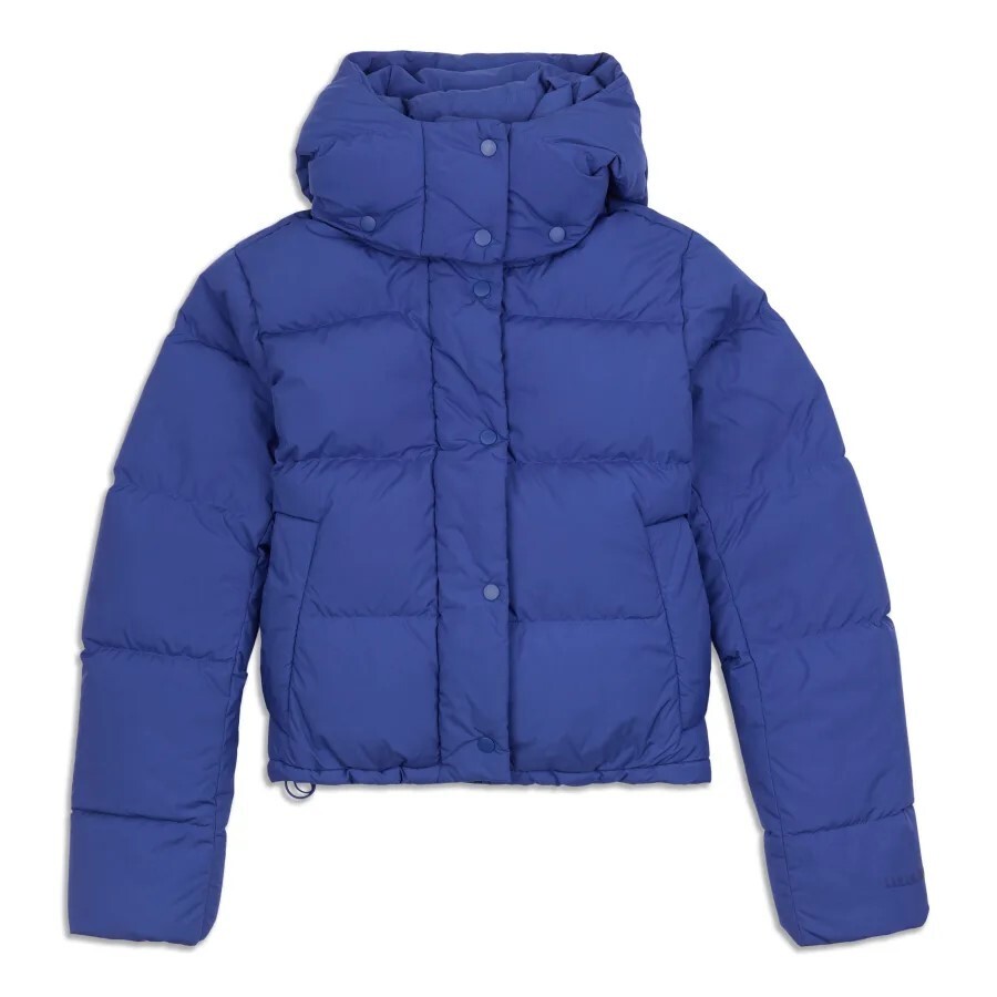 lululemon wunder puff cropped jacket Size 4 Color: Psychic