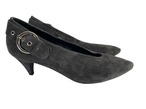 Jeffrey Campbell x Free People Rydell V-Cut Grey Suede Kitten Heel Size 7.5 NWOB