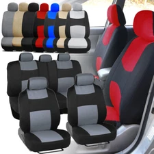 Universal Seat Covers Full Set for Car Truck SUV Front Rear Protector Breathable