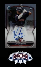 2023 BOWMAN CHROME VICTOR IZTURIS AUTO 097/499 REFRACTOR CLEVELAND GUARDIANS