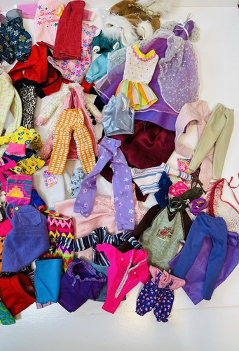 Vintage Handmade Assortment Barbie Doll Clothes - Lot of 75+ pcs/2 Crochet Gowns - Picture 5 of 9
