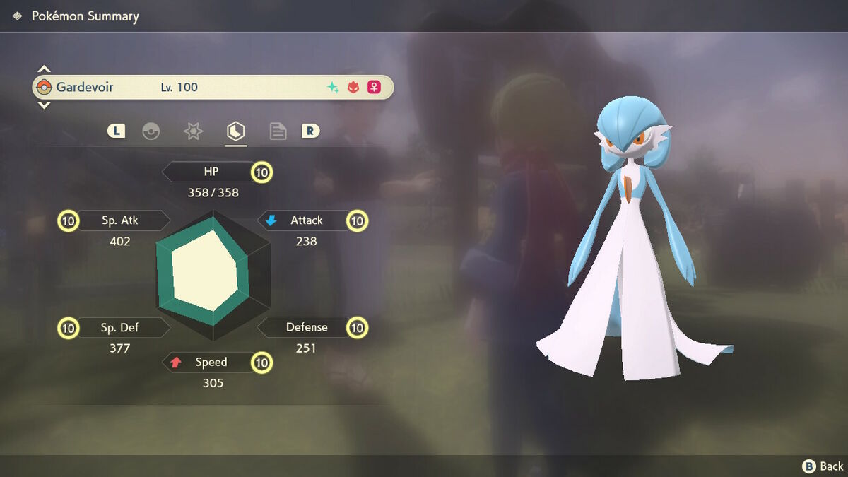 SHINY GARDEVOIR Max Effort Levels Stats - Pokemon Legends Arceus 