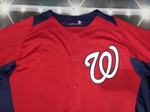 Washington Nationals Bryce Harper #34 Majestic Mens Red Jersey Sz Large Used - Picture 2 of 12