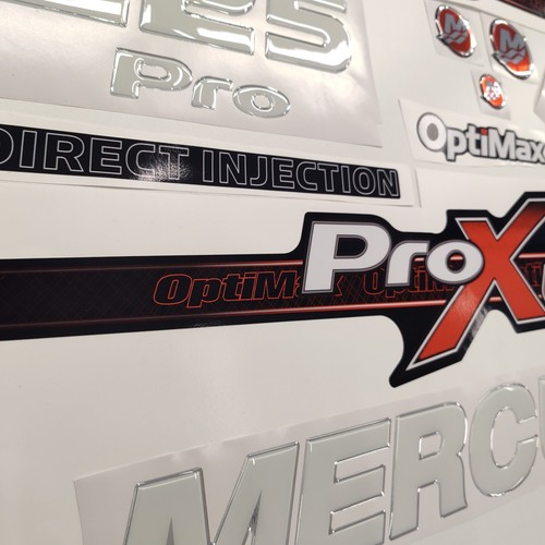 Mercury 225 Pro XS Optimax Decal Set 3D Raised (2012–2017) Replacement Sticker - Picture 7 of 9