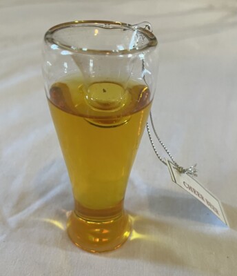 New 4'' Cheer Beer Glass Of Beer Collectible Christmas Ornament